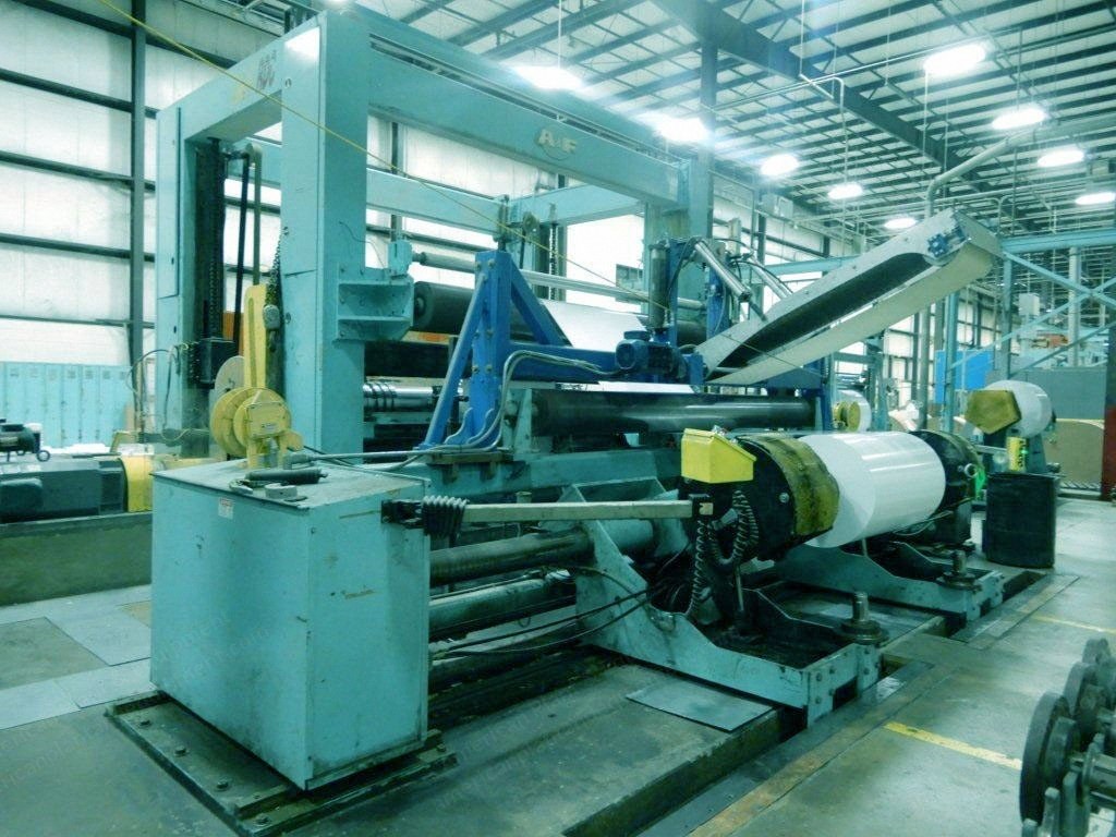 A & F, RC 2472, Slitter Rewinder, 130 inch Width, 72 inch Roll Diameter, 12000 lbs Capacity
