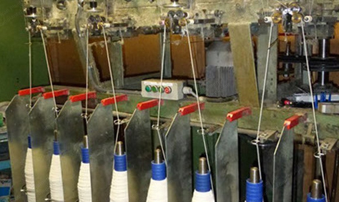 Saurer Allma Chenille-Twisting Machine, 1981, 8 Spindles, 180mm Pitch, 140mm Ring Diameter