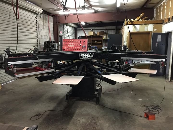 Workhorse, Freedom, 2011, 6 Colors, 8 Station, Screen Printing Machine