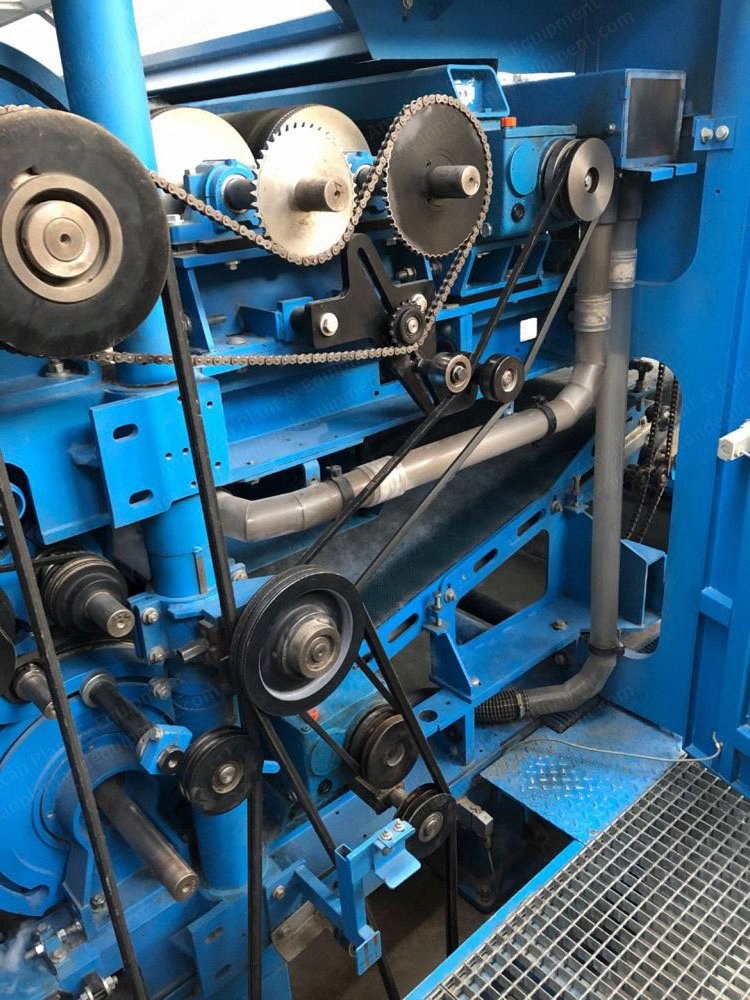 Hergeth Spinnbau, Double Doffer Card, 1992, Working Width 2500mm, Capacity 400 kg/h, with Cross-Lapper