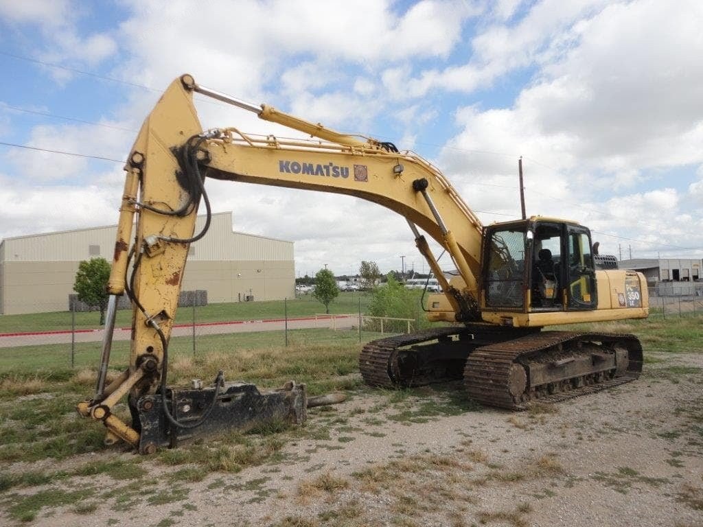 Komatsu, PC350 LC-8, 2008, Excavator with Hammer, 6250 Hours, EROPS A/C