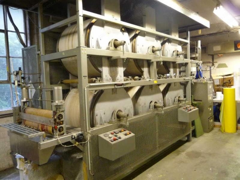 Mageba Narrow Fabric Impregnation and Drying Line, 1994, 570mm Working Width, 6 Drying Cylinders