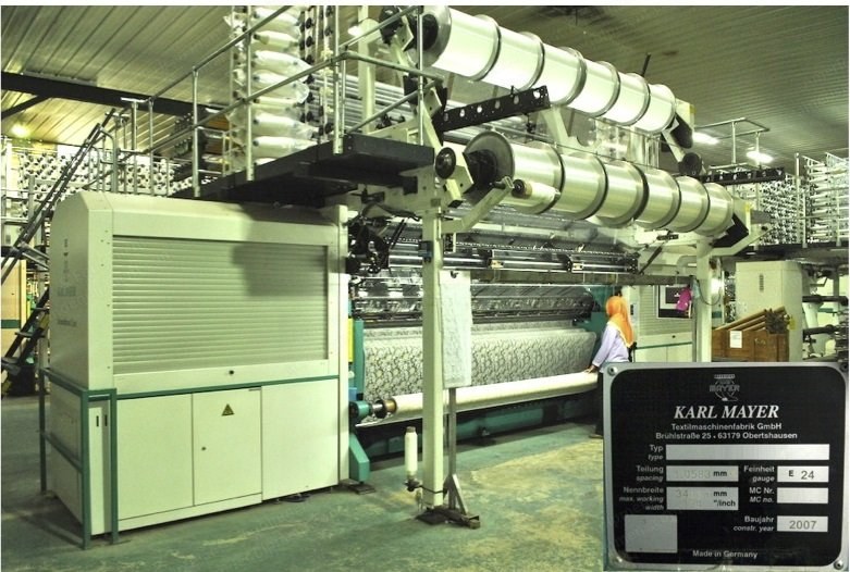 Karl Mayer, JL65/1F, 2007, Lace Knitting Machine, 134 Inches, E24 Gauge