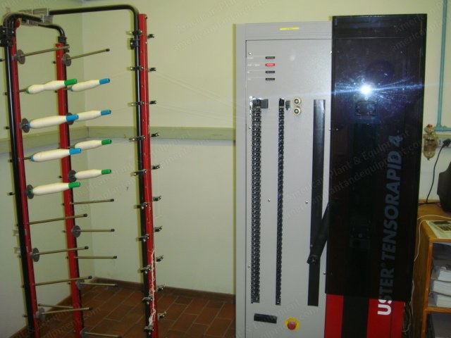 Uster, Tensorapid-4, 2003, Yarn Strength Tester, Multi-Bobbins Creel, PC and Monitor