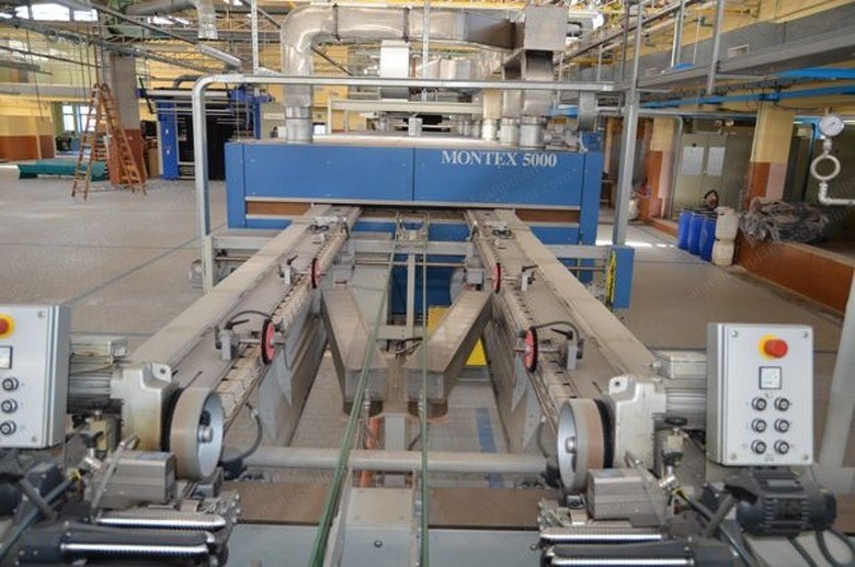 Monforts, 5000, 2002, 2200mm Working Width, 5 Chambers, Gas Heated, Pin Chain