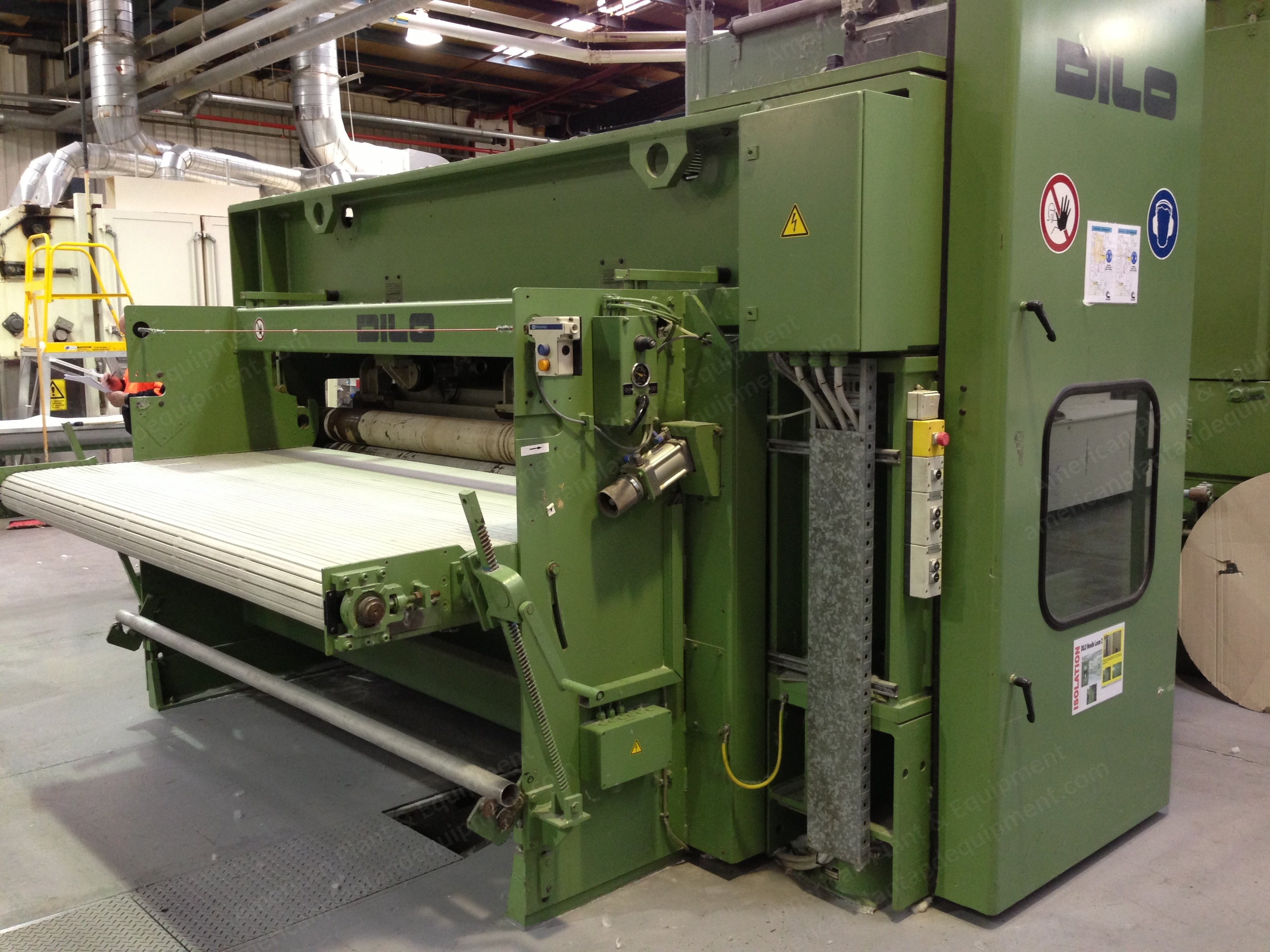 Matsushita, MS-T501, 2011, Conveyorized Tape Edge Machine, Tecmic M-300US Sew Head, 82x143 Inch Table