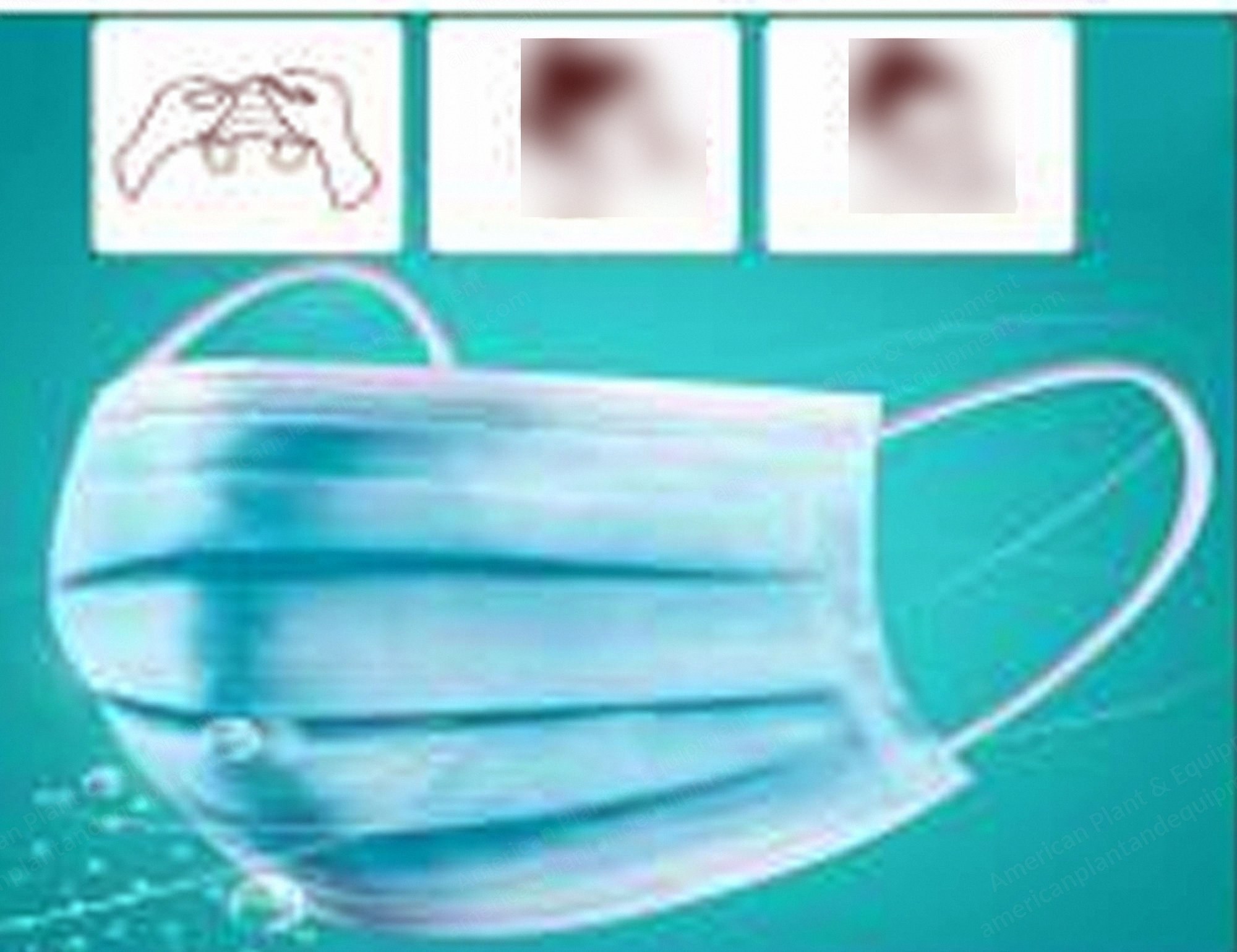 NovaStar, FM252, Disposable Face Mask, Non-Woven, 175x95mm, Blue