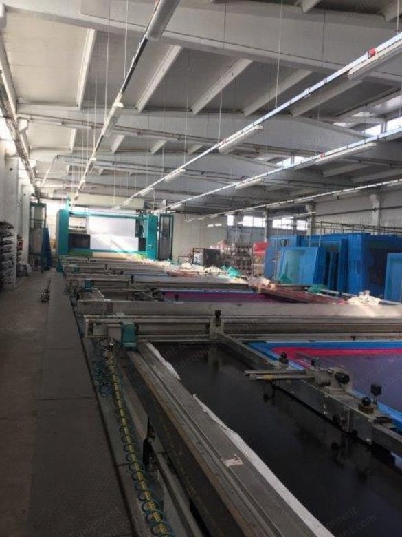 Buser, Flat Screen Printing Machine, 2006, 3200mm Working Width, 14 Colors, 3 Chamber Gas Dryer