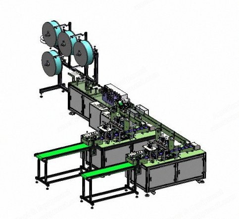 NovaStar, FM262, High Speed Automatic Mask Production Line, 90-110 pcs/min