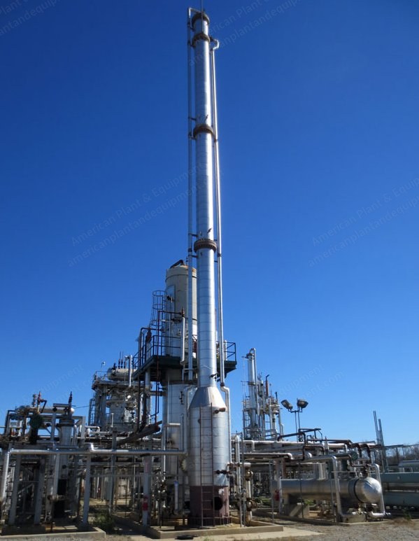 Springs Fabrication, Absorber Column, 2009, 5' Bottom / 2'-4" Top x 87' Tall, 800 PSIG, 304SS/CS