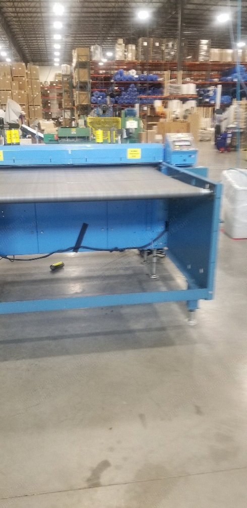 Rosenthal, WAS-5-HUBSHTEAA, 60 inch Working Width Sheeter, 8 Razor Slitters, 48 inch Output Conveyor, Heavy Duty Shafted Unwind