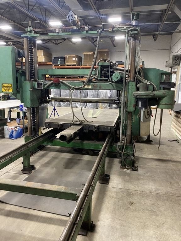 McNeil Akron, Model A-14, 68" Working Width Foam Skiver/Saw, Vacuum Table, Two Wheels