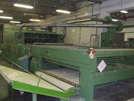 Hergeth-Hollingsworth Carding Machine with Crosslapper, 1984, 2500mm Working Width, 180-200 kg/h Capacity