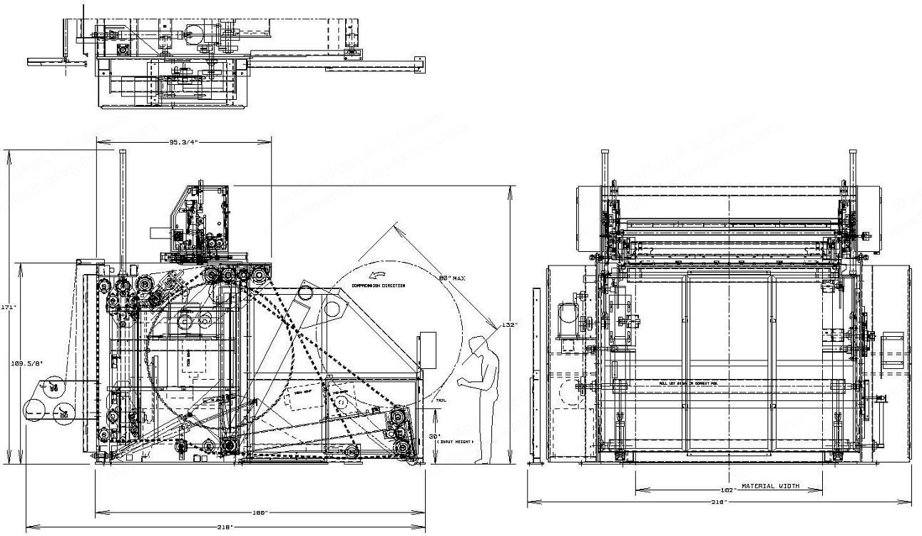 Birch Brothers, Compression Machine for Foam (PU) Rolls, 102 in Face Width, 80 in Max Roll