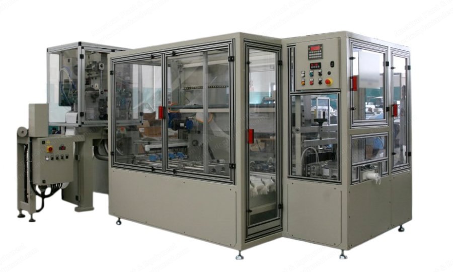 NovaStar, DC96 + ID4, Automatic Cotton Pad Manufacturing and Packaging Line, Max 200x150mm, with Calendaring Unit