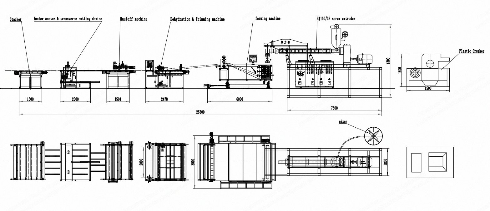 Pillow Filling Production Line for POE/EVA, 400 to 550 kg/h, 150mm Extruder