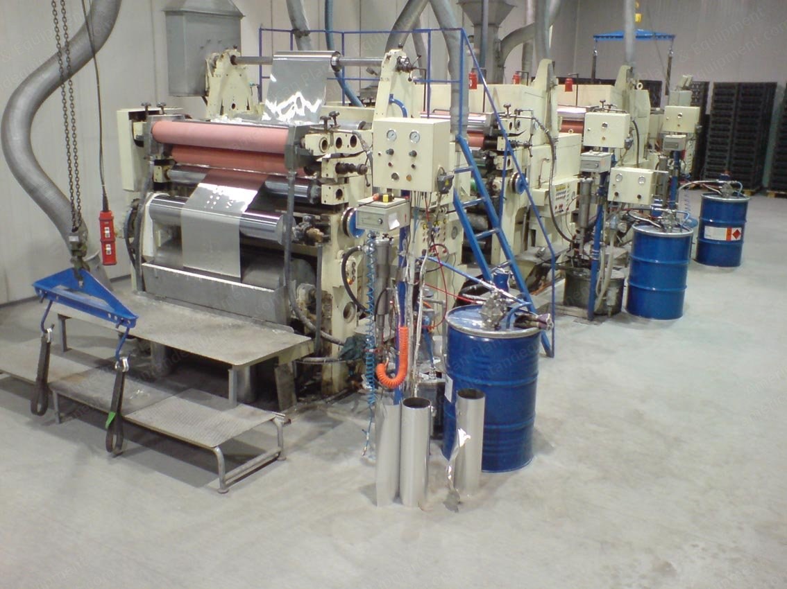 Kroenert Aluminum Foil Coating Machine, 1200mm Width, 3 Sections, 150m/min