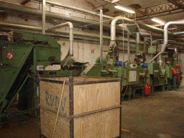 Schirp, Rag Tearing Line, 1000mm Working Width, 2 Cylinders, with Bale Press and Filter Plant