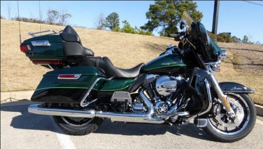 Harley-Davidson, Electra Glide Ultra Limited, 2015, 1690cc, Twin-Cooled High-Output Twin Cam 103 Engine, 6-Speed Manual, Deep Jade Pearl and Vivid Black