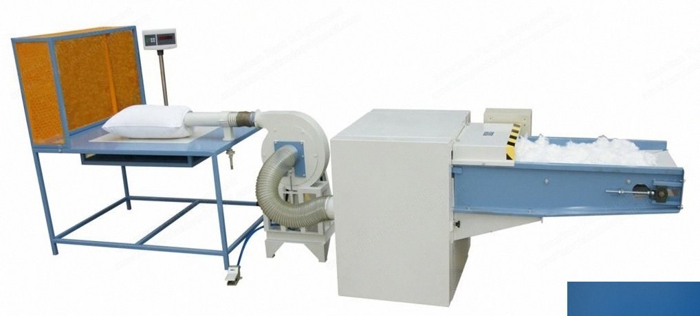 NovaStar, PC201, Pillow and Cushion Weighing and Filling Line, 120-150kg/h Carding Capacity, 70kg/h Filling Capacity