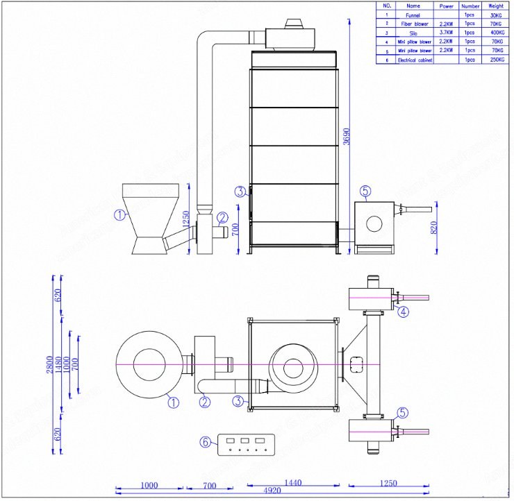 NovaStar, PC209, Pillow Filling Line, 8-10 pcs/min Capacity, 7 CBM Silo, 100mm Nozzle