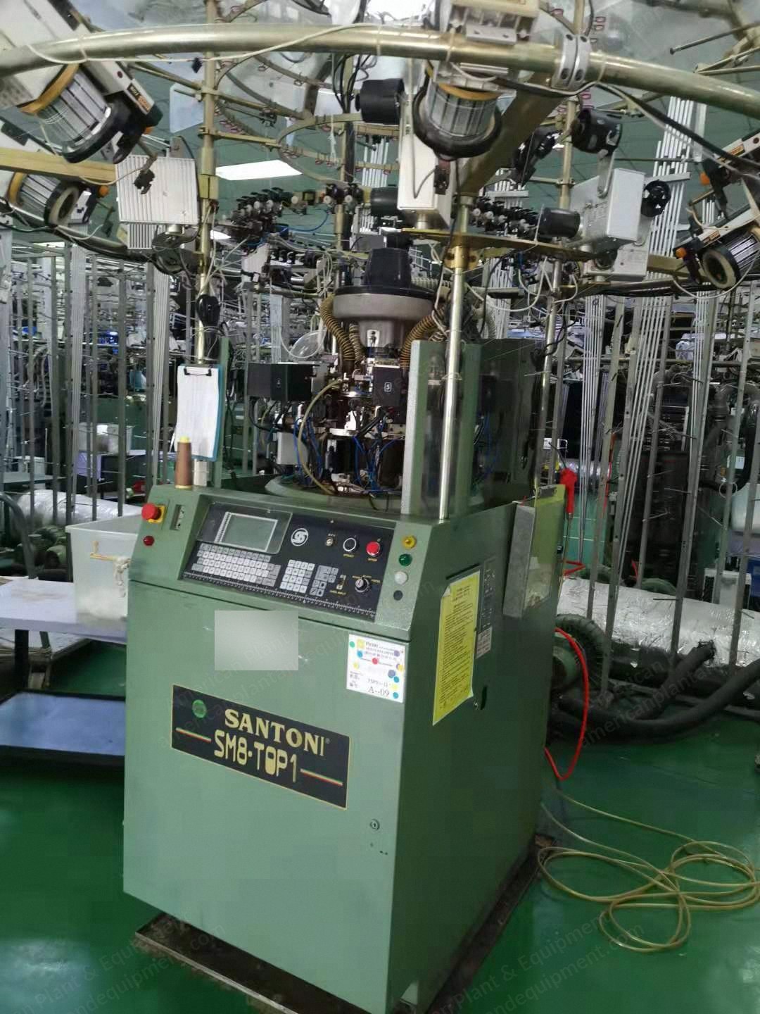 Santoni, Seamless Knitting Machines, 2000 to 2004, 10 to 18 Inches, Roj Feeder, 99 Sets