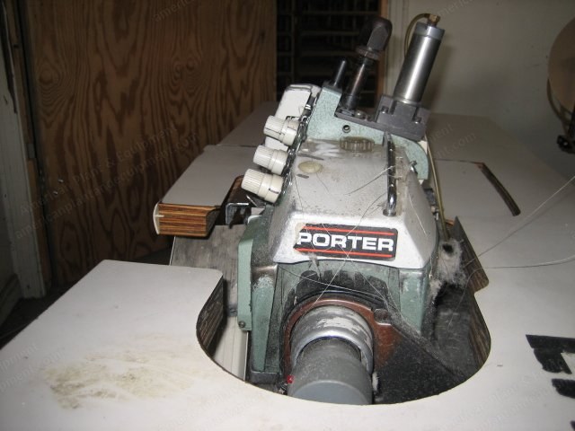 Porter, 1000, Serger Flanger, Rebuilt, with Table, Motor, Needle Positioner