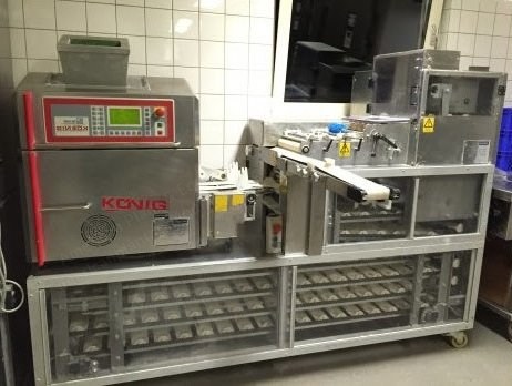 Konig, Futura, 2008, 2 Row Head Machine, with Proofer, 2000 to 2500 pcs/hr