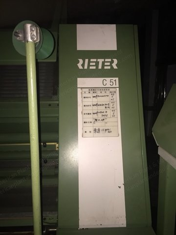 Rieter, C51, 2000, Exit Cans 24x48 Inches, Aero Chute Feeder, 380V 50Hz
