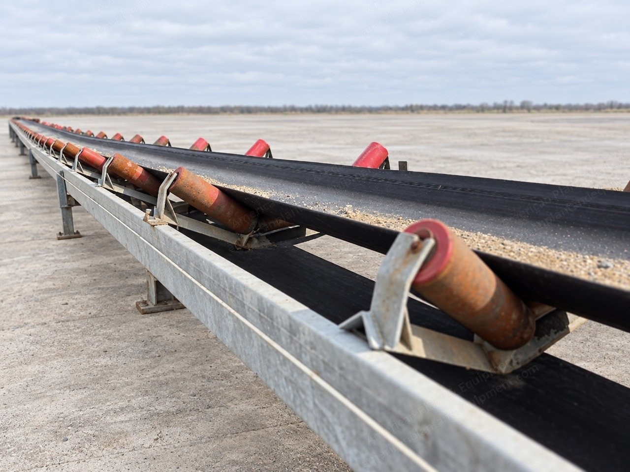 Used Belt Conveyor Package, 1000 mm, about 2,630 m: 2 Complete Conveyor Lines (1,030 m and 600 m) plus Structure and Steel Cord Belt for a 1,000 m Conveyor