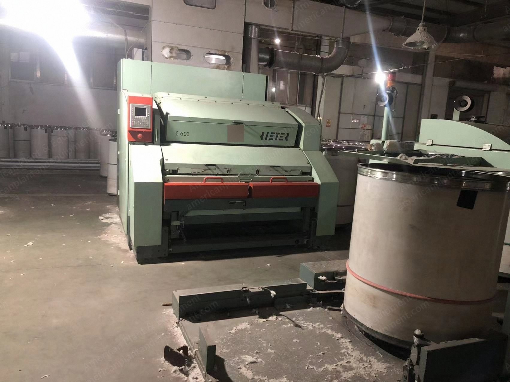 Rieter, C601, 2012/2013, Carding Machines, Can Size 1000x1100mm, with Autoleveller