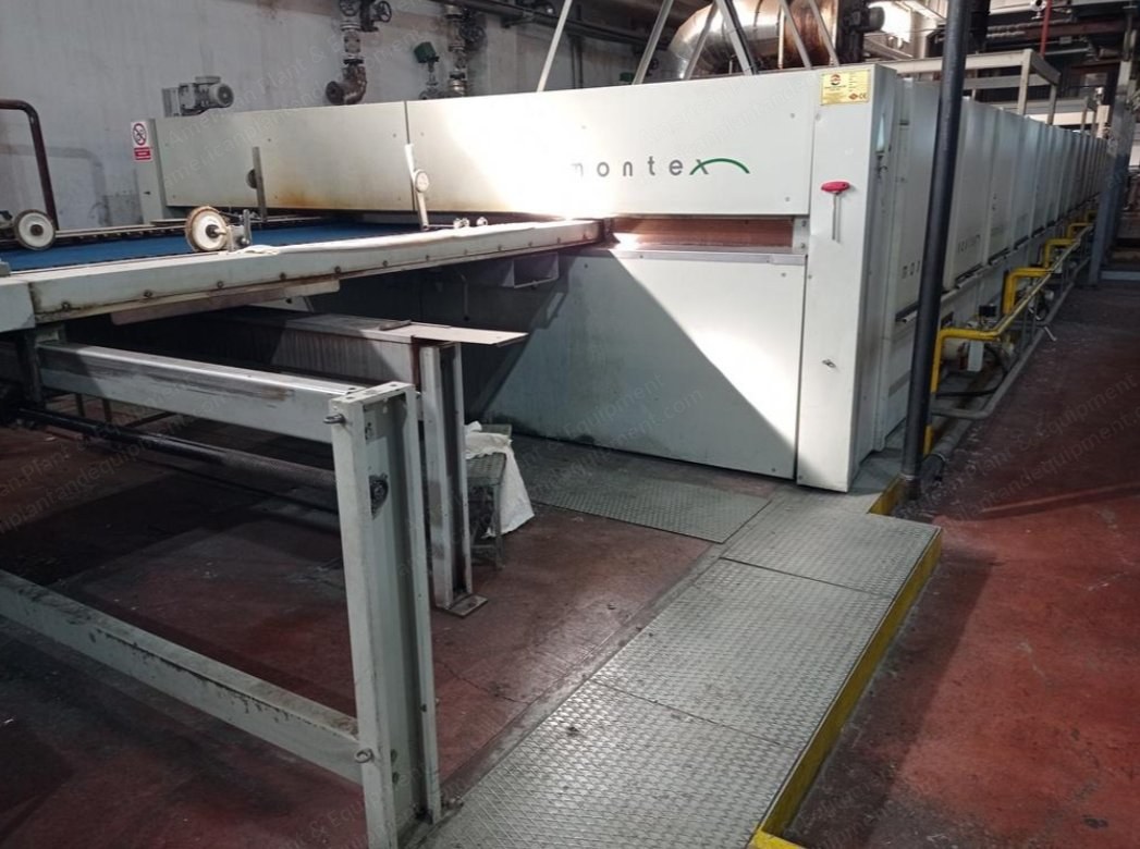 Monforts, 2006, 3200mm Working Width, 8 Chambers, Gas Heated, Pin & Clip Chain