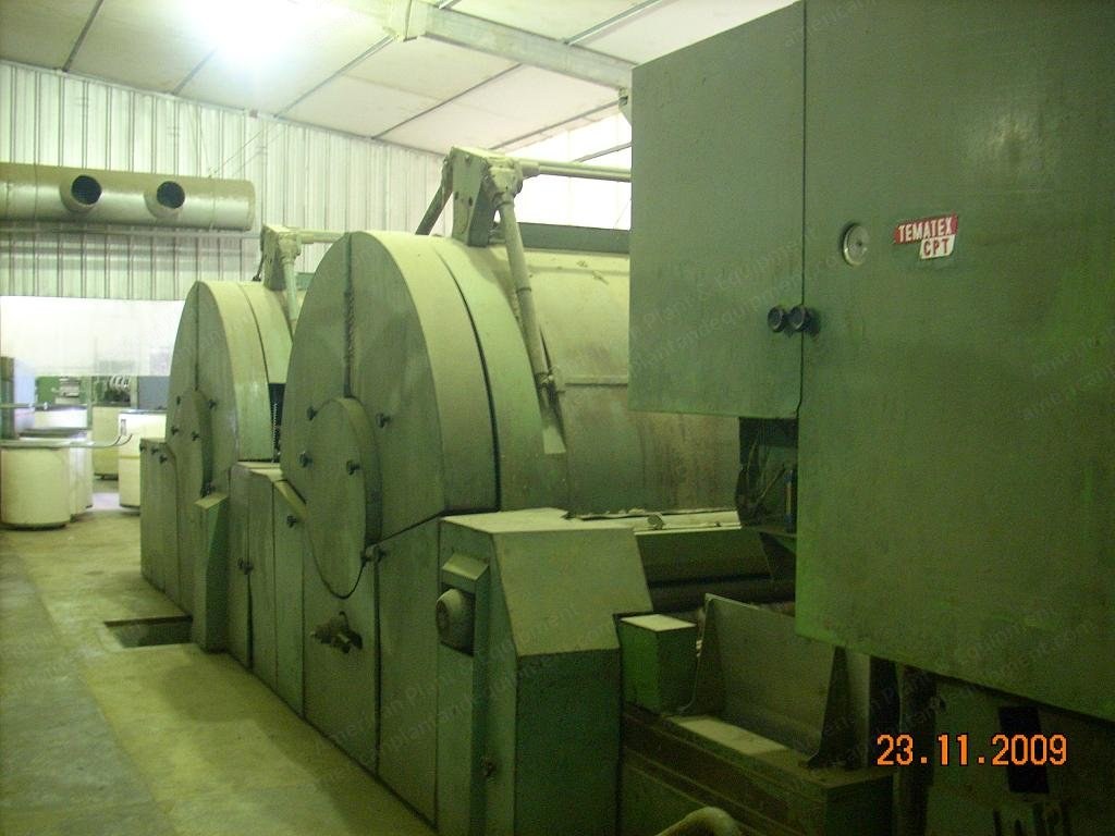 Complete Wool Combing Mill, 140 kg/hr Capacity, Scouring, Carding, Gilling, Combing, and Pressing