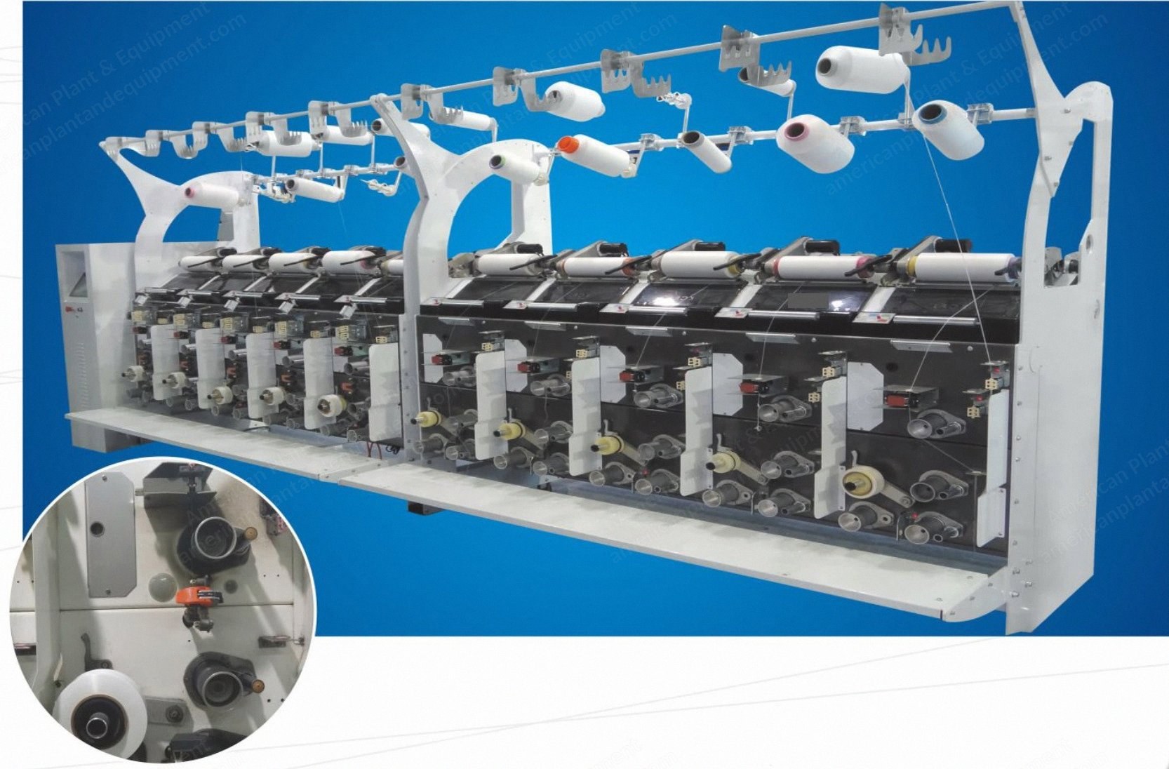 NovaStar, WN339, Electronic Yarn Guide Air Covering Machine, 40 Spindles, 1100m/min