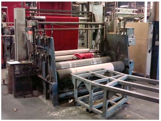 Parkinson, Morrison, 1985, 72" 3-Roll Batcher with Automatic Transfer, 72" Rubber Belt Unit