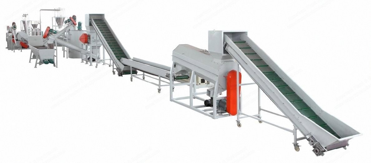 NovaStar, RL127, PET Bottle Crushing, Washing, and Drying Line, 1000 kg/h Capacity, 58000x5000x3800mm