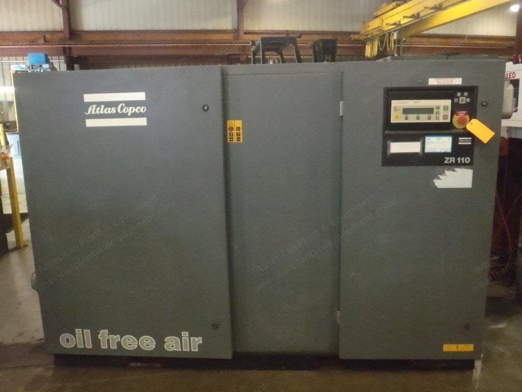Atlas Copco, ZR Series, Oil Free Air Compressors, 100 HP to 200 HP, 420 CFM to 894 CFM