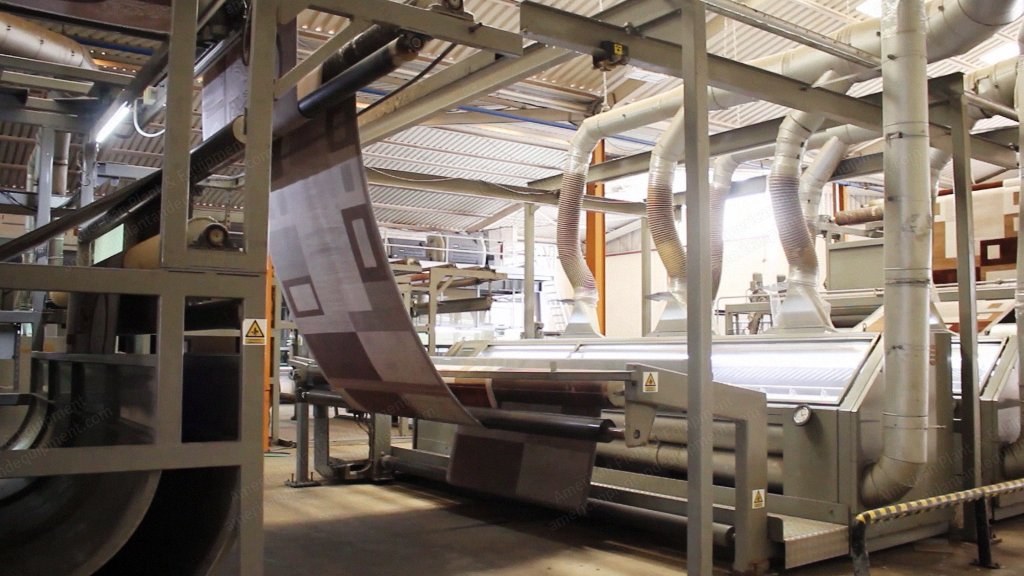 Sellers Full Backcoating Line, 4400mm Working Width, 2007, with Shearing and Pre-Cleaning