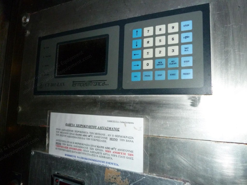 Sclavos, Apollo TFS, 1994, Jet Dyeing Machine, 98°C, 720 kg Capacity, 6 Tubes