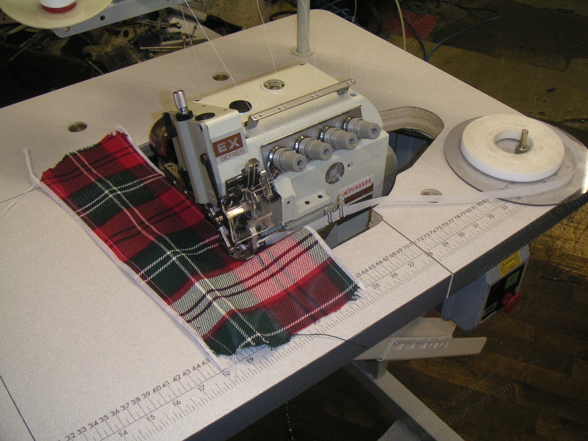 Pegasus, EX3216, 5 Thread Pocket Binder, Complete on Unitstand, TK Tape Cutter, 3 Phase Clutch Motor