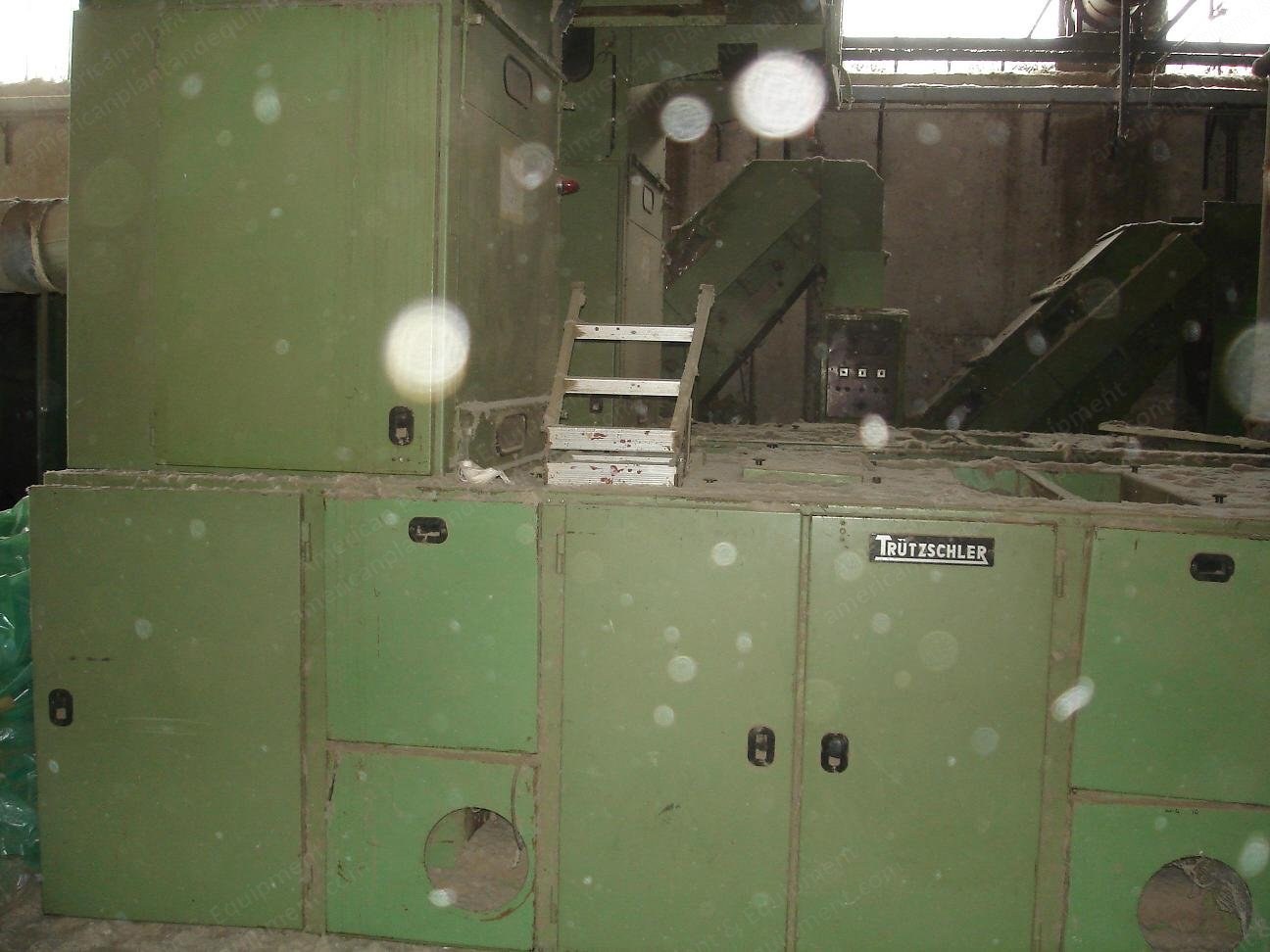 Trutzschler, Cotton Waste Line, 1985, 2 Waste Cleaners, 1 Sliver Opener, 1 Autefa Press