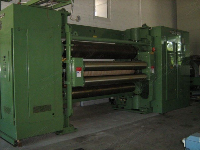 Kusters, 3-Roll Nonwoven Calender, 1984, 2200mm Working Width, 2400mm Roller Width, 360 kN