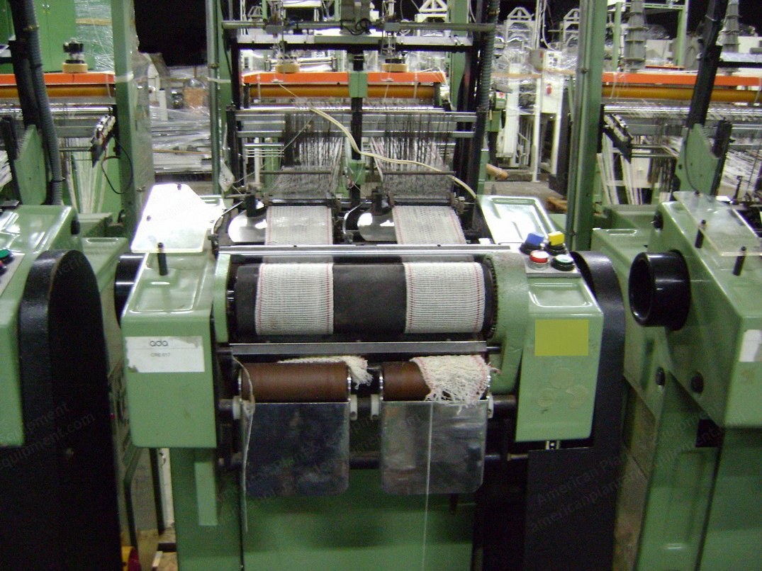 Kyang Yhe and Jeng Oasis Elastic Looms, 1992 to 2004, 2x100mm and 4x50mm and 4x100mm