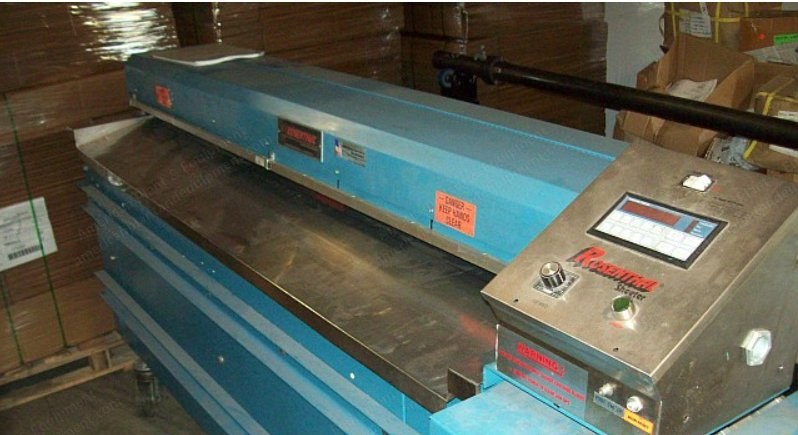 Rosenthal, WAS-6-UBZEA-24, Sheeter, 72 inch (1830mm) Width, 500 lb Unwind, Razor Slitters