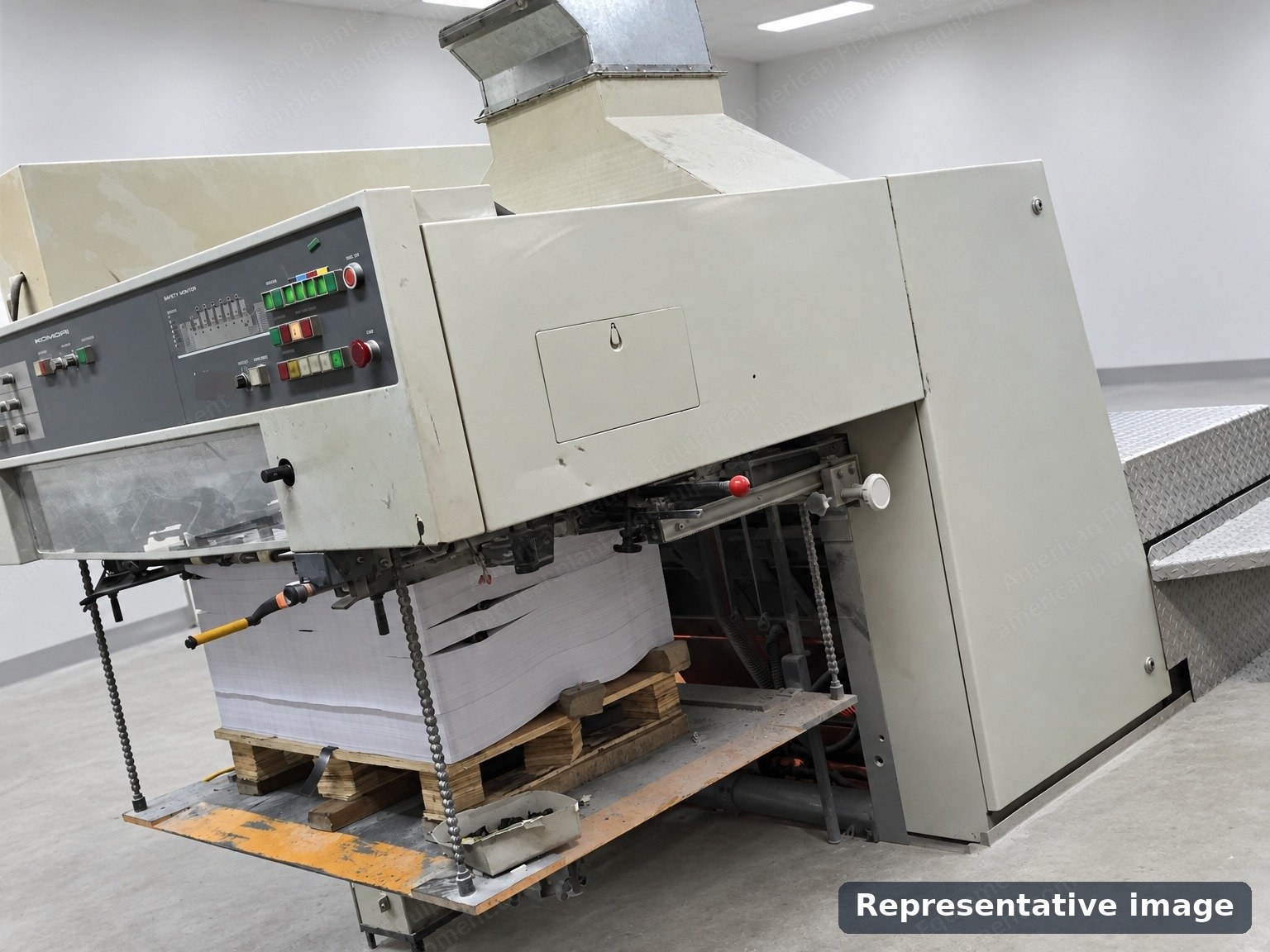 Komori, Lithrone L 540, 2001, 5 Color Sheetfed Offset Press, KHS AMR, IR Dryer, 168 Million Impressions