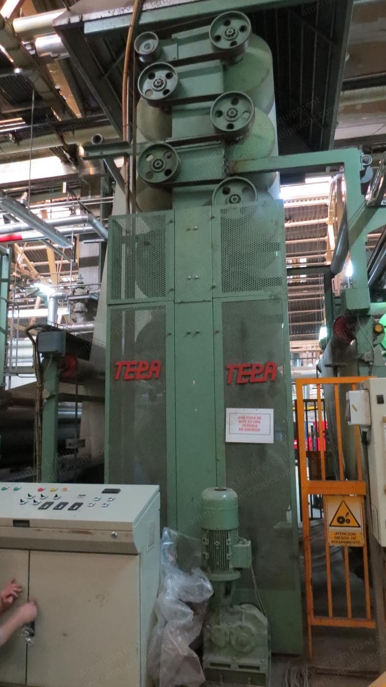 Tepa, 1994, 10 Drying Cylinders, 2400mm Roller Width, 600mm Diameter, Teflon Coated