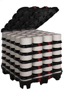 Shuert Technologies, Pallet Packaging Systems for Yarn Bobbins, 45x36 in Pallet Size, High Density Polyethylene