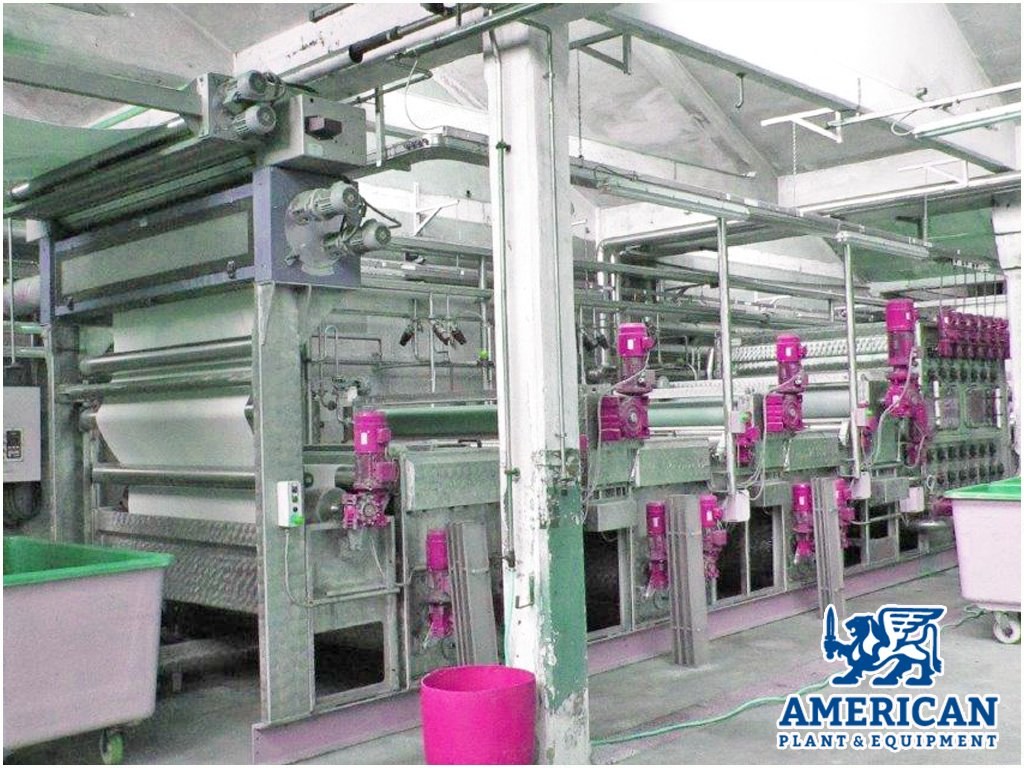 MCS, Washing Line, 2013, 2000mm Useful Width, with Cylinder Steamer, Brushing Machine, 3 Ton Squeezing Unit