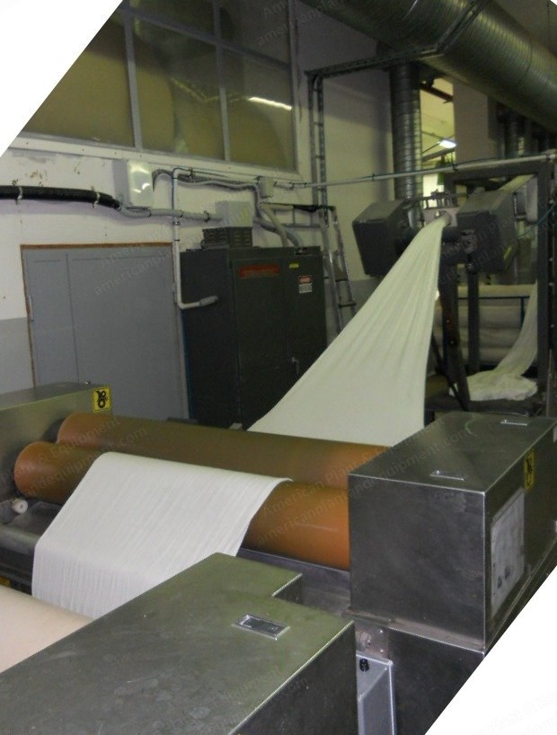 Tubetex, 4-Roll Extraction Pad Machine, 1998, 40" Hydraulic Turntable, 60" Rope Puller