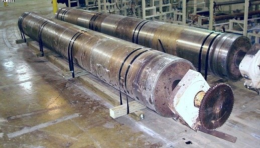 Perkins Steel Calender Rolls, 24" Diameter x 18' Long, Steam Heated